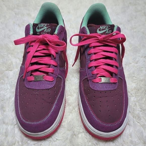 Nike Air Force 1 Cherry Wood Purple & Pink Sneakers (Unisex) - Picture 6 of 12